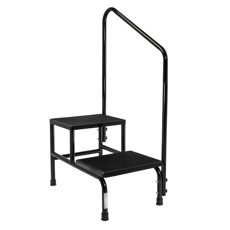 McKesson Double-Step, Heavy-Duty Step Stool with Handrail