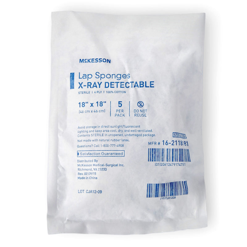 McKesson Laparotomy Sponge, 18 x 18 Inch