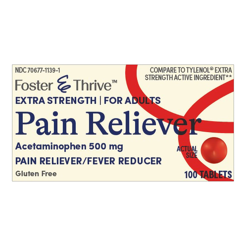 Foster & Thrive™ Pain Reliever Acetaminophen 500 mg Tablets Extra Strength