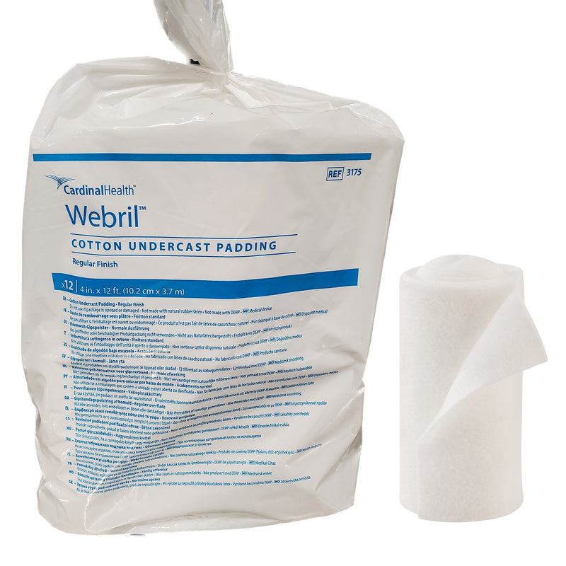 Webril™ Undercast Cotton Cast Padding, 4 Inch x 4 Yard