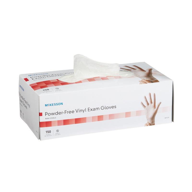 McKesson Vinyl Exam Glove, Extra Small, Clear