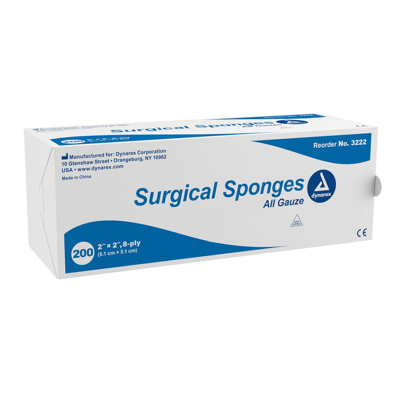 dynarex® Gauze Sponge, 2 x 2 Inch, 8-Ply