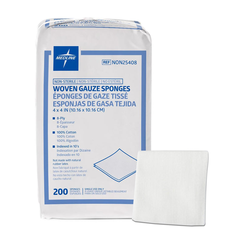 Medline Gauze Sponge, 4 x 4 Inch, 8-Ply