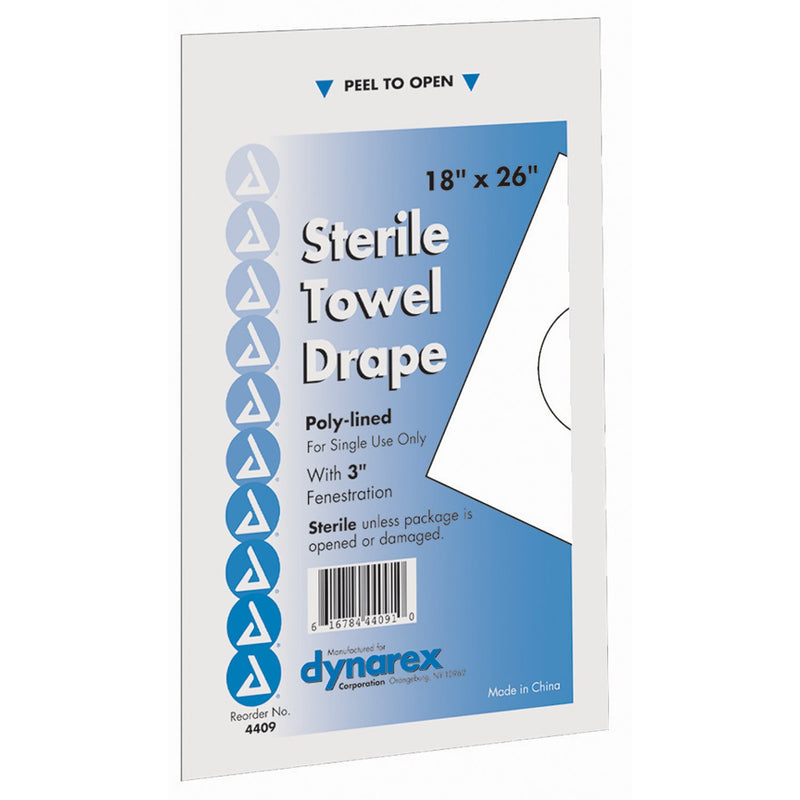 dynarex® Sterile Towel Surgical Drape, 18 x 26 Inch