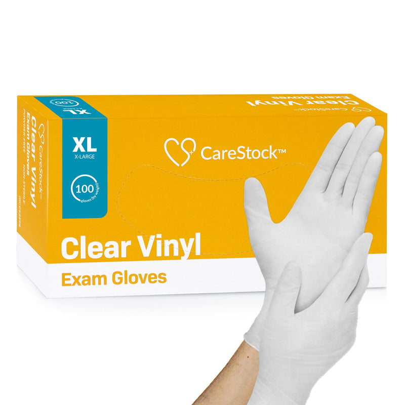 CareStock™ Vinyl Exam Glove, Extra Large, Ivory