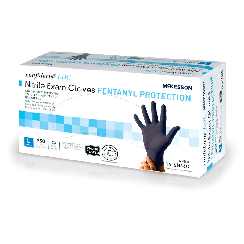 McKesson Confiderm® LDC Nitrile Exam Glove, Large, Blue