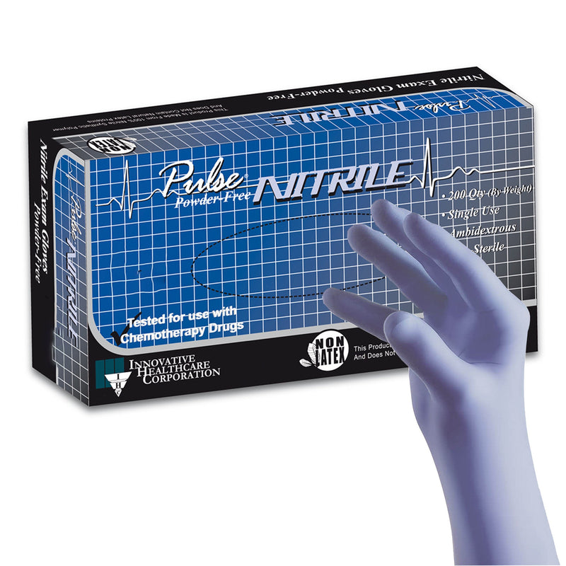 Pulse® Nitrile Exam Glove, Small, Aqua Blue