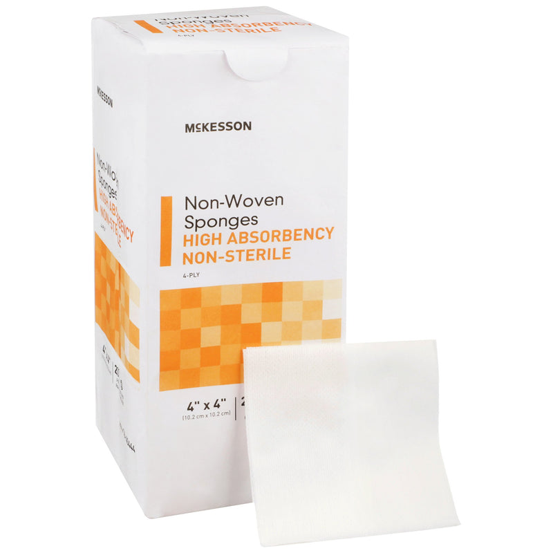 McKesson Nonwoven Sponge, 4 x 4 Inch, 4-Ply