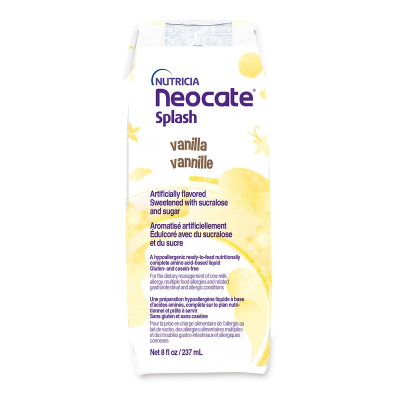 Nutricia Neocate® Splash – Amino Acid–based Liquid for the Dietary Management of Cow's Milk Allergy and Other Allergies, Vanilla Flavor