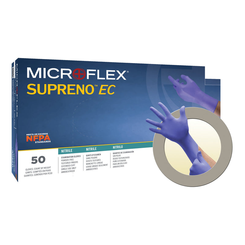 Supreno® EC Nitrile Extended Cuff Length Exam Glove, Extra Large, Blue