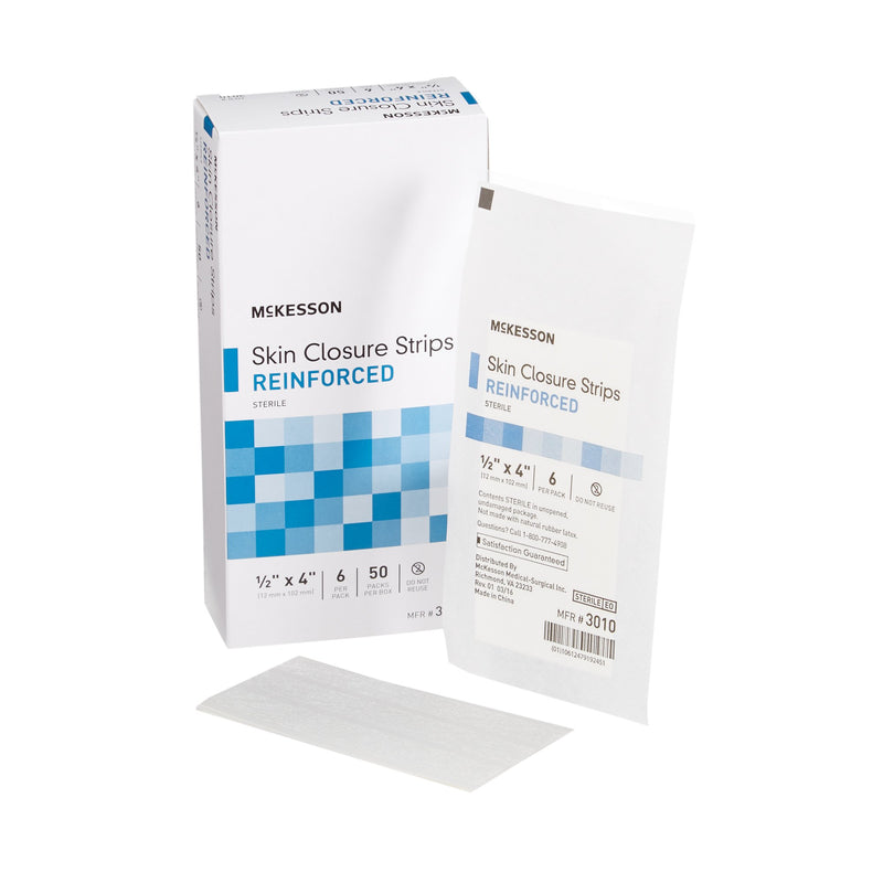 McKesson Skin Closure Reinforced Strip, ½ X 4 Inch