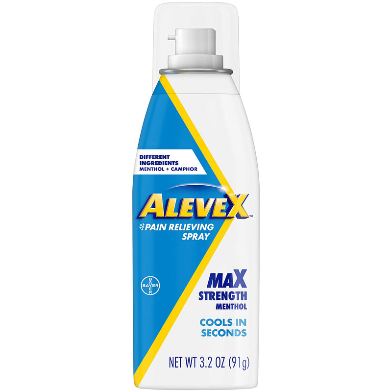 AleveX Pain Relieving Spray Max Strength Menthol, 3.2-ounce spray can