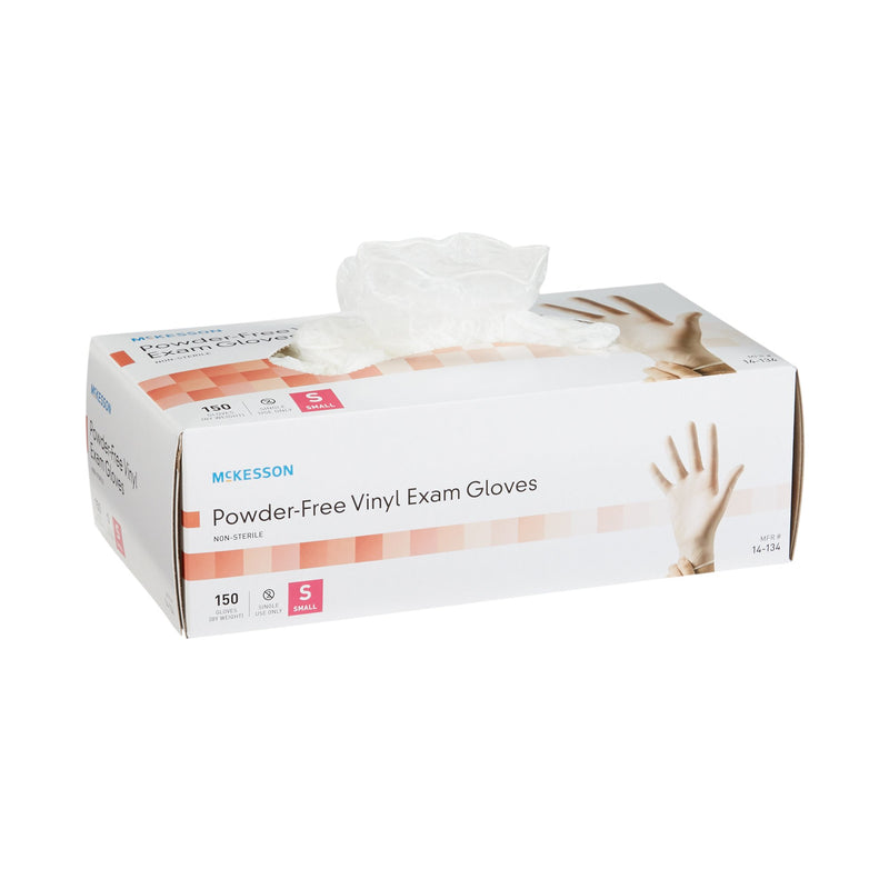 McKesson Vinyl Exam Glove, Small, Clear