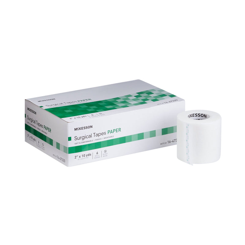 McKesson Paper Medical Tape, 2 Inch x 10 Yard, White