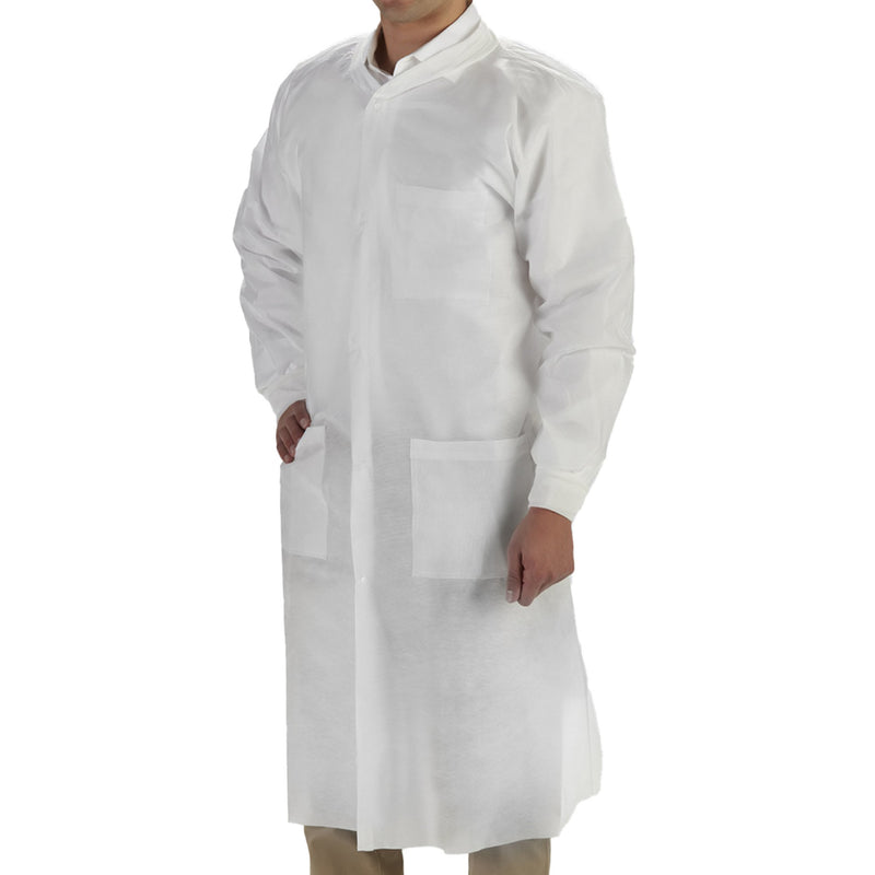 LabMates® Lab Coat, Large, White