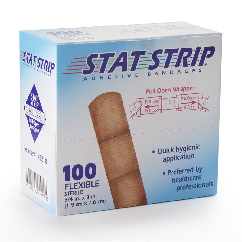 American® White Cross Stat Strip® Adhesive Strip, 3/4 x 3 Inch