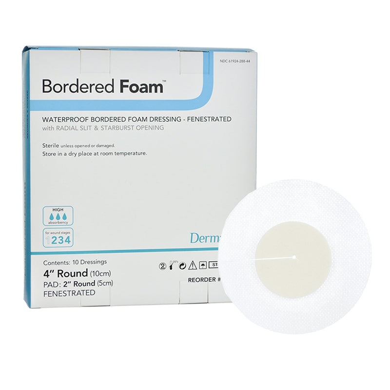 BorderedFoam® Adhesive with Border Foam Dressing, 4-Inch Round