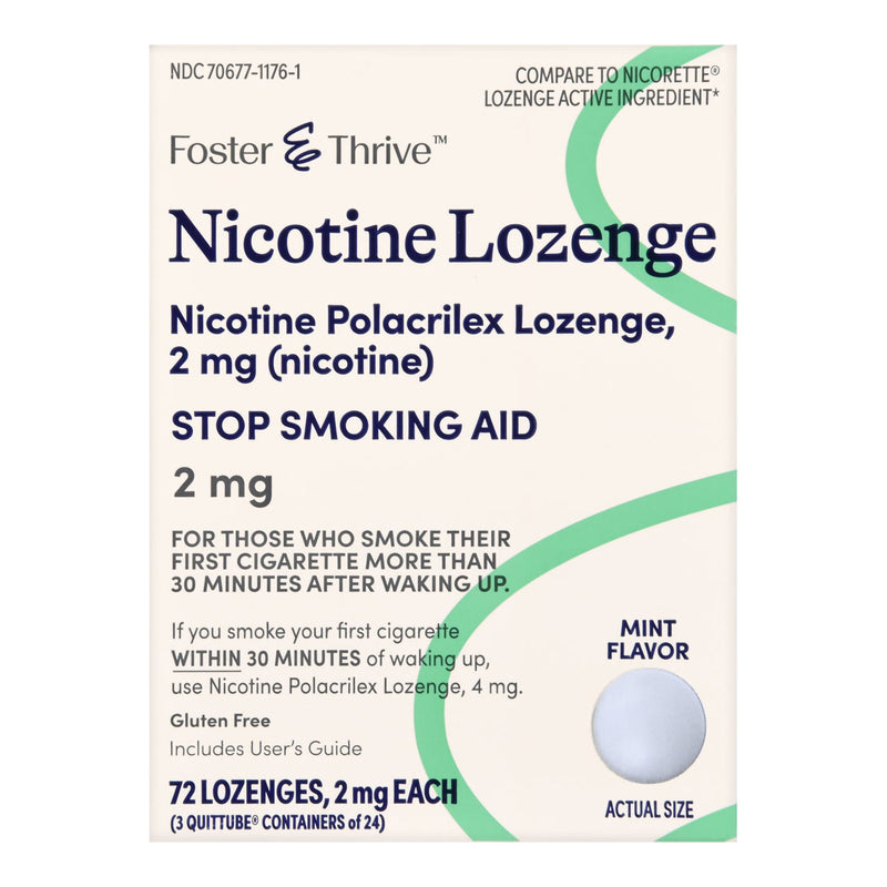 Foster & Thrive™ Nicotine Polacrilex Lozenges 2 mg (Nicotine) Mint