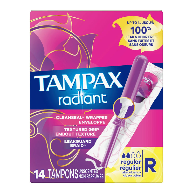 Tampax® Radiant Tampons, Regular, 14 ct.