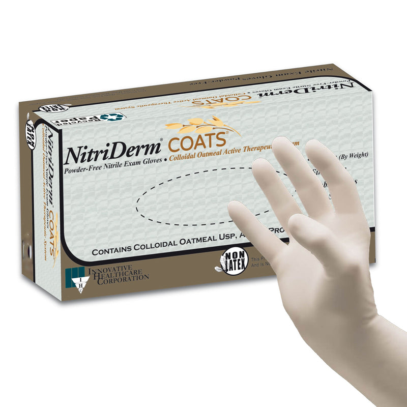 NitriDerm® Coats® Nitrile Exam Glove, Small, White