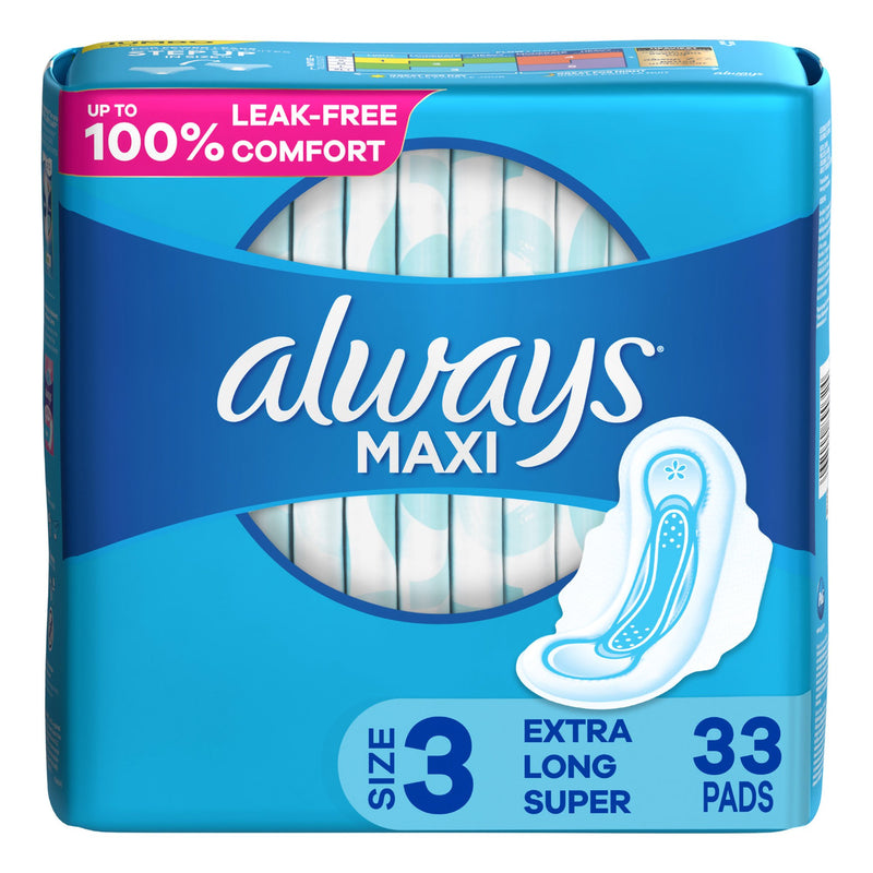 Always® MAXI Extra Long Super Pads with Wings, Size 3