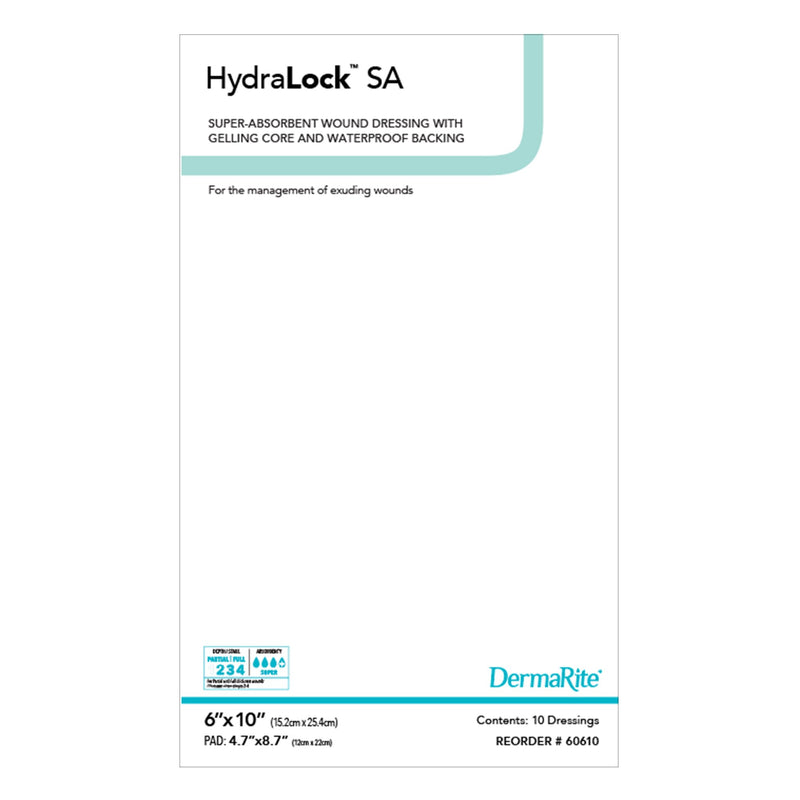 HydraLock™ Super Absorbent Dressing, 6 x 10 Inch