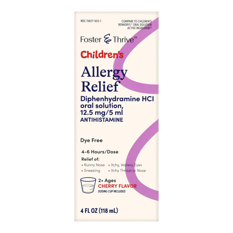 Foster & Thrive™ Children's Allergy Relief Diphenhydramine HCl 12.5 mg/5 mL Oral Solution Cherry