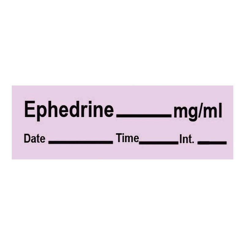 Timemed Drug Label, EPHEDrine_mg/mL Date_Time_In_