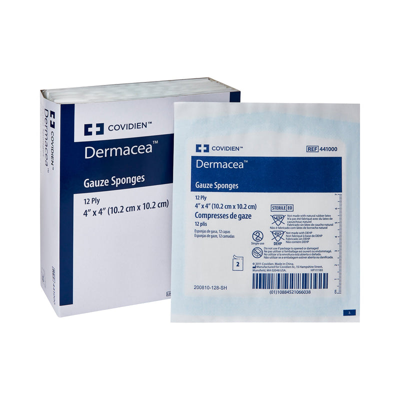 Dermacea™ Sterile Gauze Sponge, 4 x 4 Inch, 12-Ply