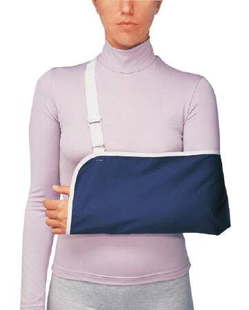 ProCare® Deep Pocket Economy Blue / White Polyester / Cotton Arm Sling, Medium