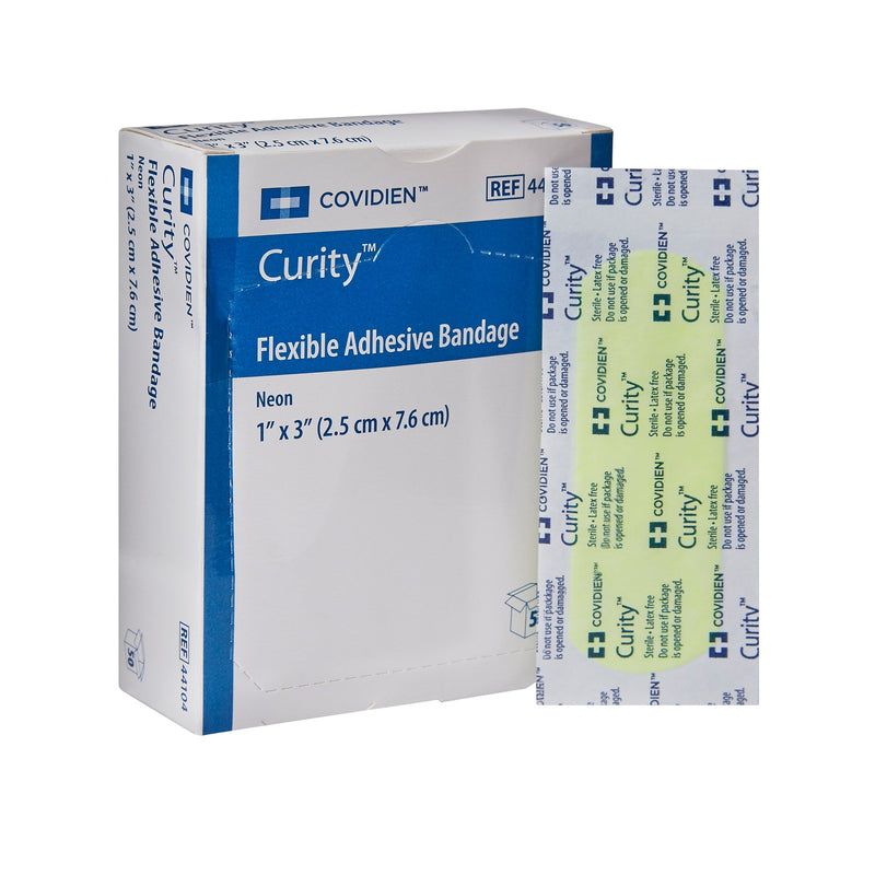 Curity™ Neon Adhesive Strip, 1 x 3 Inch