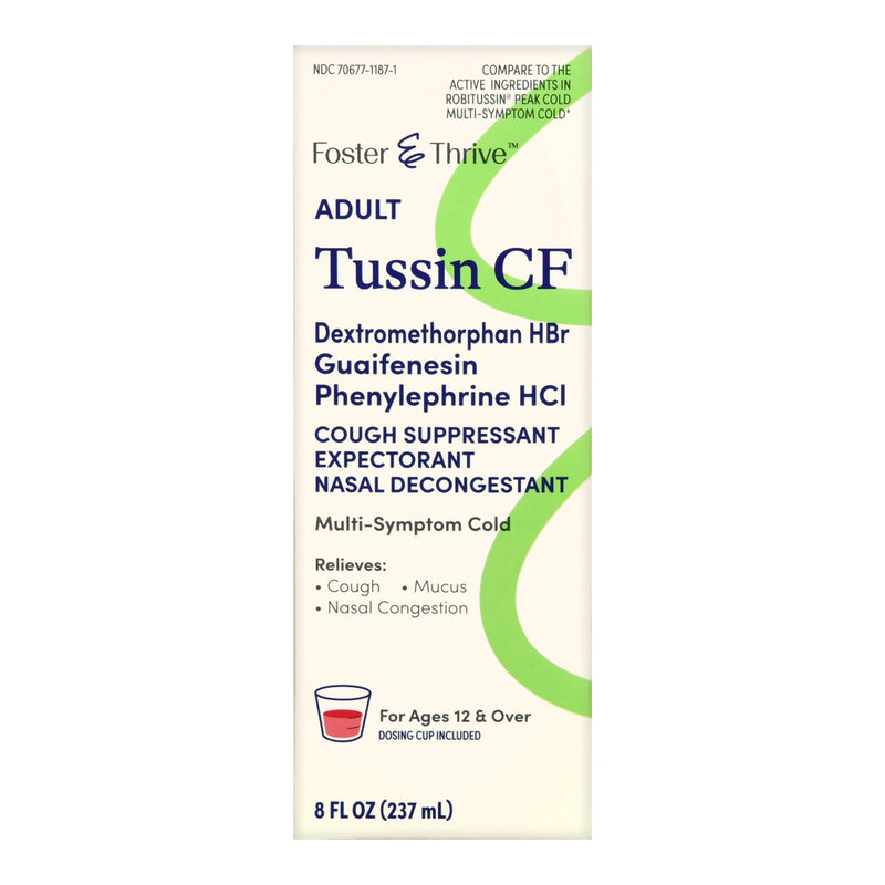 Foster & Thrive™ Adult Tussin CF Dextromethorphan HBr Guaifenesin Phenylephrine HCl Liquid