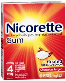 Nicorette® Stop Smoking Aid Gum 4 mg Cinnamon Surge