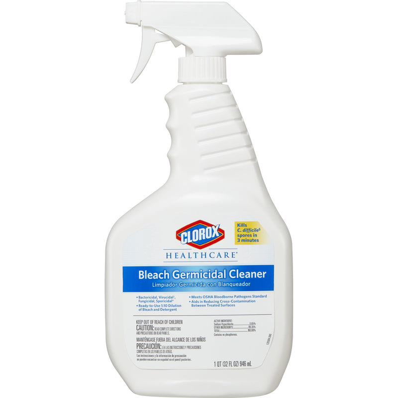 Clorox Healthcare® Bleach Germicidal Cleaner, Spray Bottle, 32 oz.