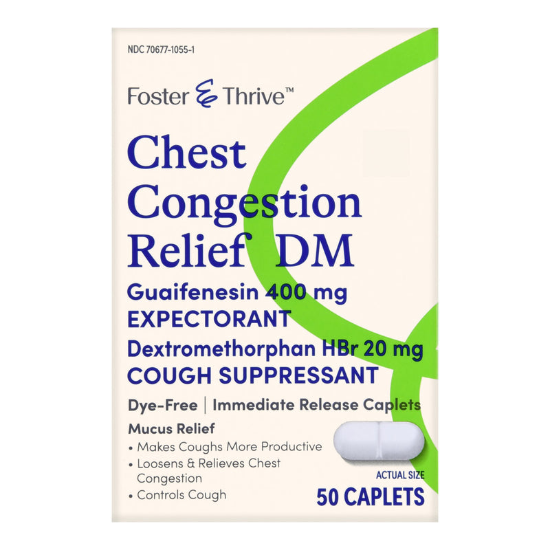 Thrive & Foster™ Chest Congestion Relief DM Guaifenesin 400 mg Dextromethorphan HBr 20 mg Caplets