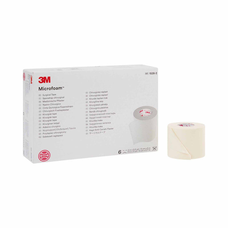 3M™ Microfoam™ Foam / Acrylic Adhesive Medical Tape, 2 Inch x 5-1/2 Yard, White