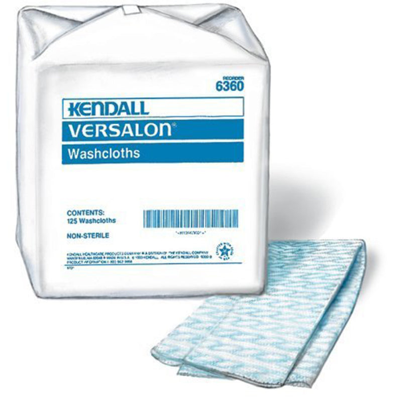 Versalon™ Moderate Absorbency Washcloth, Blue, 9.4 x 13.5 Inch