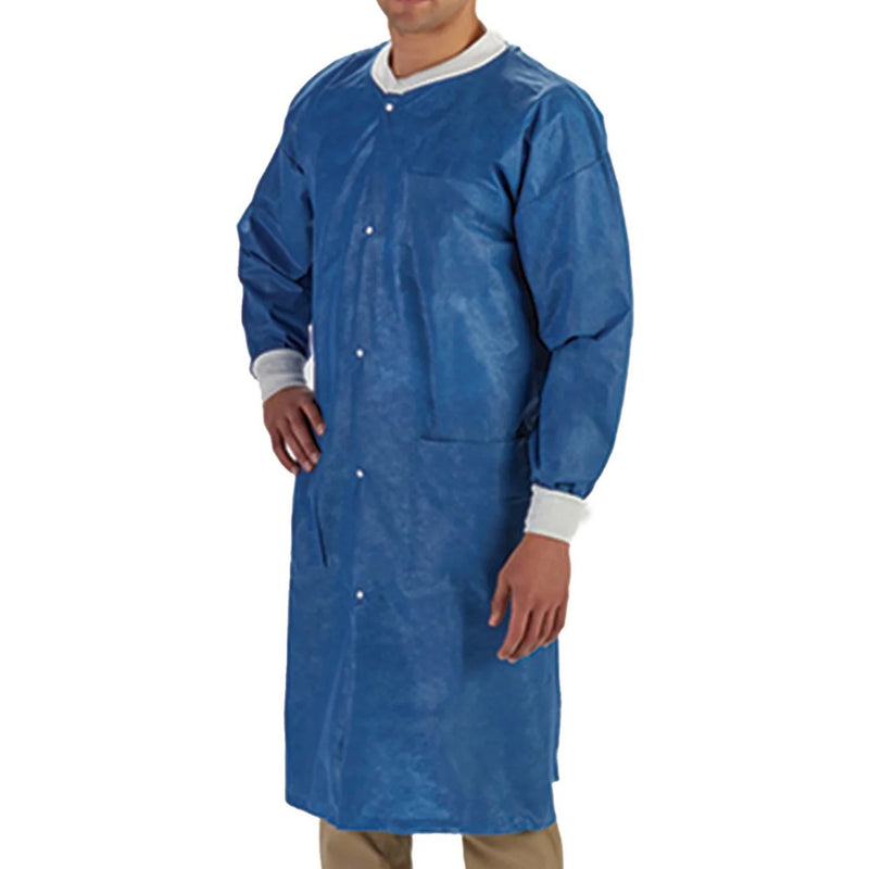 LabMates® Lab Coat, Large, Blue