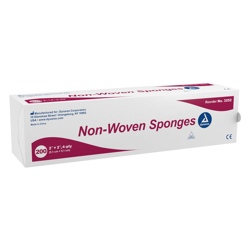 dynarex® Nonwoven Sponge, 2 x 2 Inch, 4-Ply