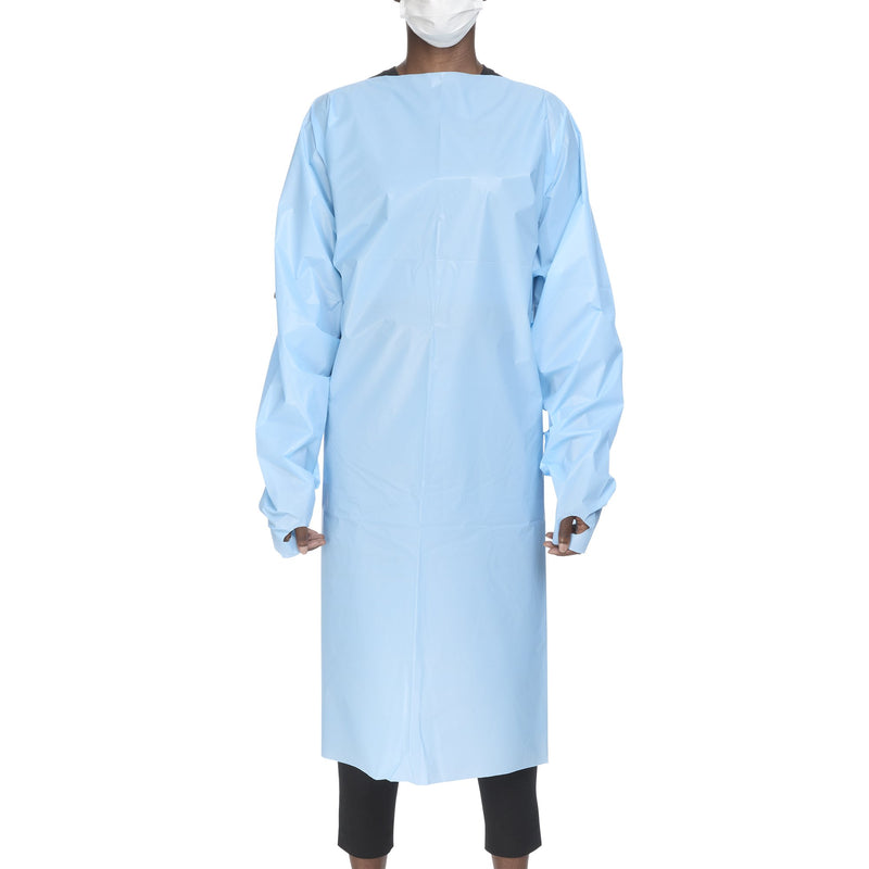 McKesson Open Back Over-the-Head Protective Procedure Gown, Universal, Blue