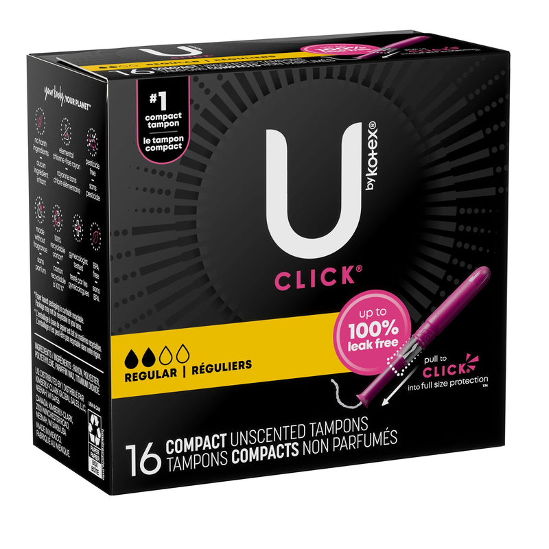 U By Kotex® Click® Compact Tampons, Regular