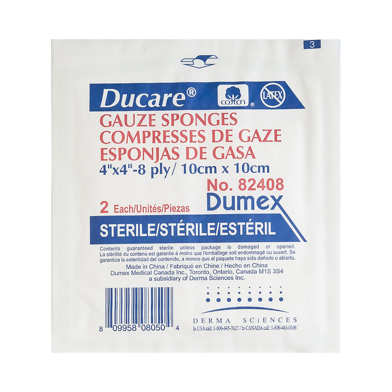 Ducare® Sterile Gauze Sponge, 4 x 4 Inch, 8-Ply