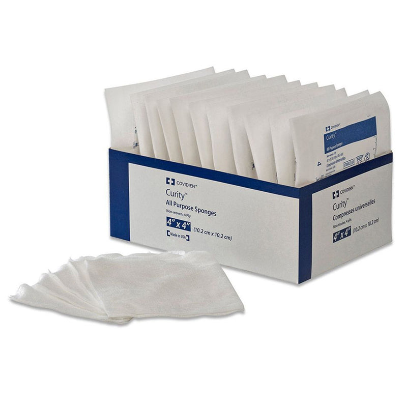 Curity™ Sterile Nonwoven Sponge, 4 x 4 Inch, 4-Ply