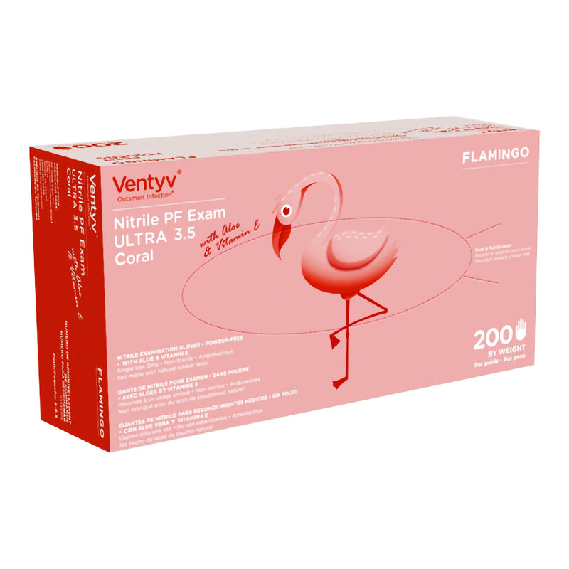 Ventyv™ Ultra 3.5 Coral (Flamingo) Exam Glove, Medium, Coral