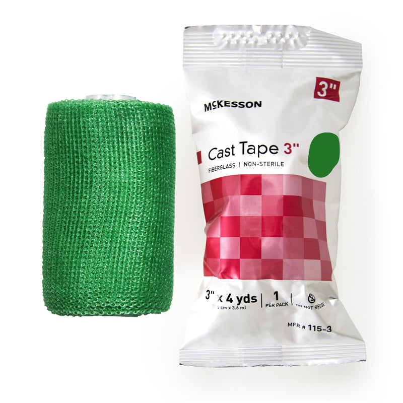 McKesson Green Cast Tape, 3 Inch x 4 Yard