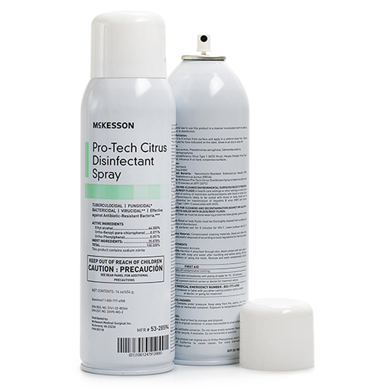 McKesson Pro-Tech Surface Disinfectant Cleaner Alcohol-Based Liquid, Non-Sterile, 16 oz, Can, Citrus Scent