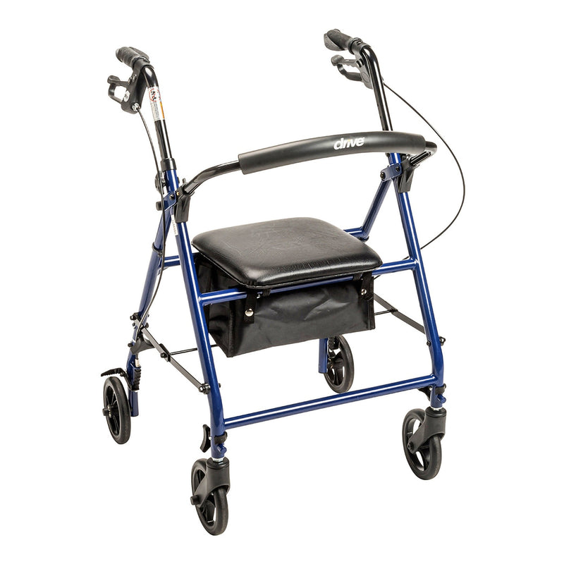 drive™ Steel Rollator with 6 Inch Wheels, Blue