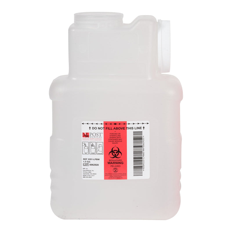 Post Medical Multi-purpose Sharps Container, 1-1/2 Gallon