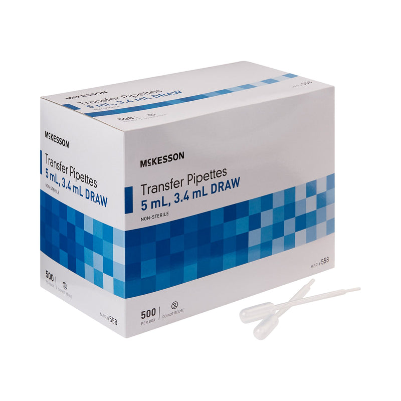 McKesson Transfer Pipette, 5 mL, 3.4 mL Draw Volume