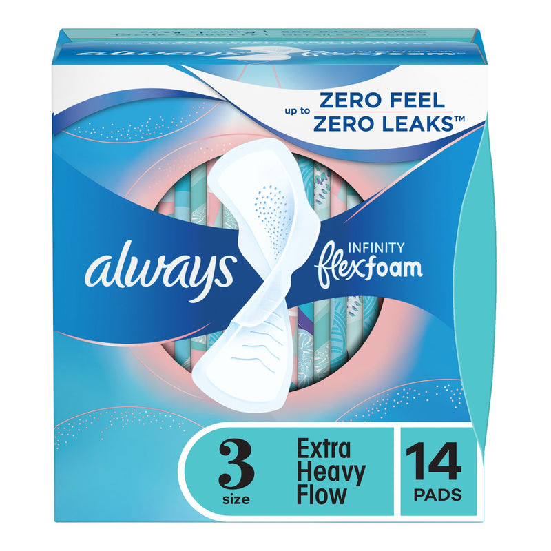 Always® Infinity Extra Heavy Flow Pads with Wings, Size 3